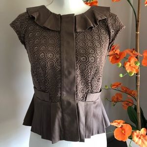 Anthropologie ‘elevenses’ intricate top